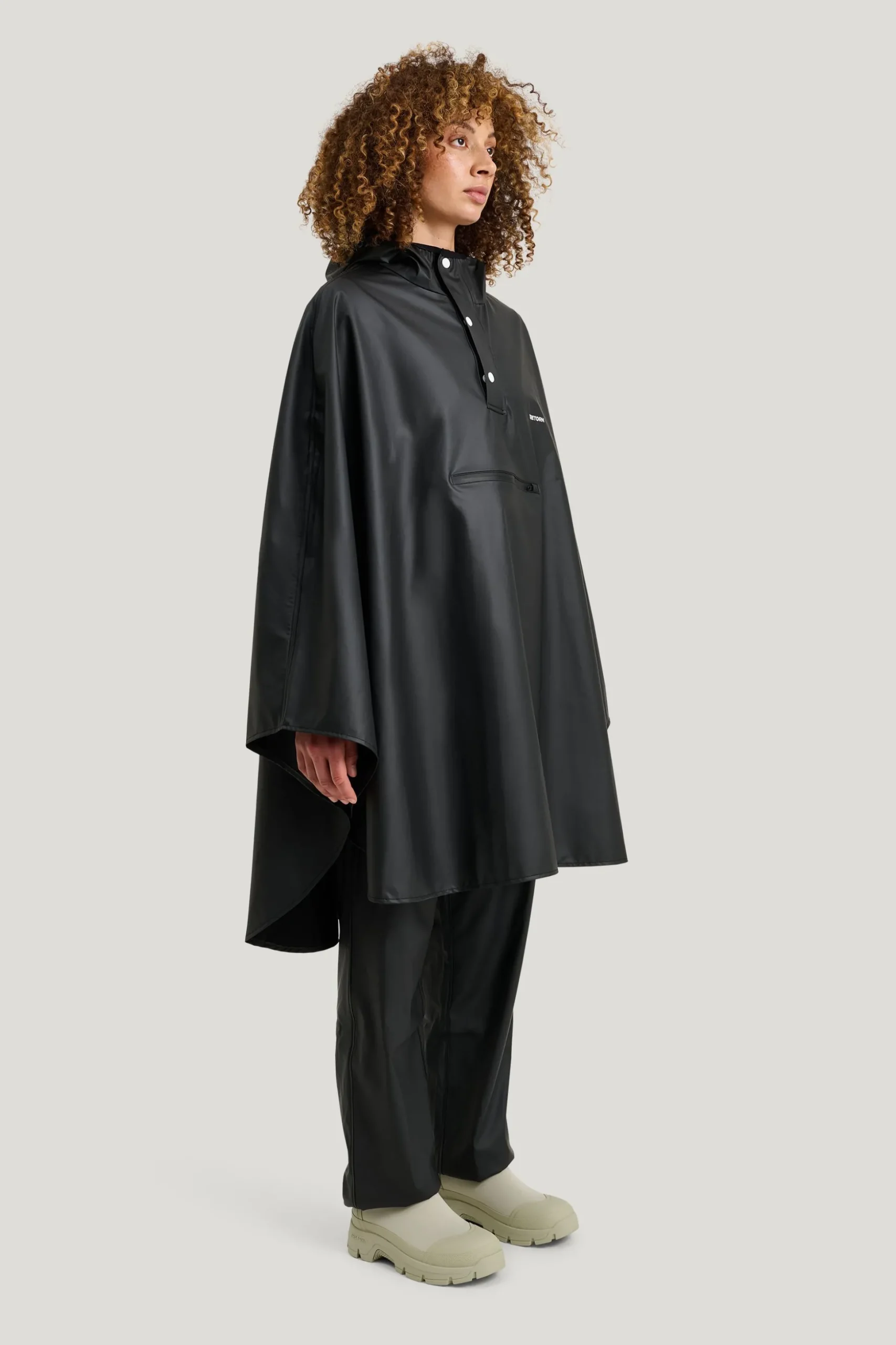 Pu Light Rainponcho — Regnjacka Dam/Herr