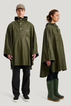 Pu Light Rainponcho — Regnjacka Dam/Herr